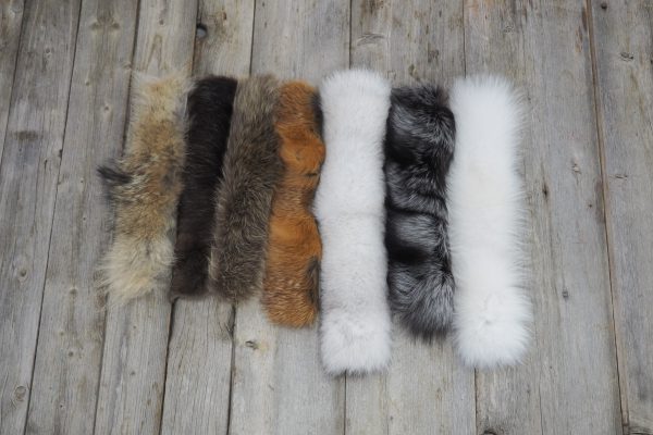 Natural colour fur strips